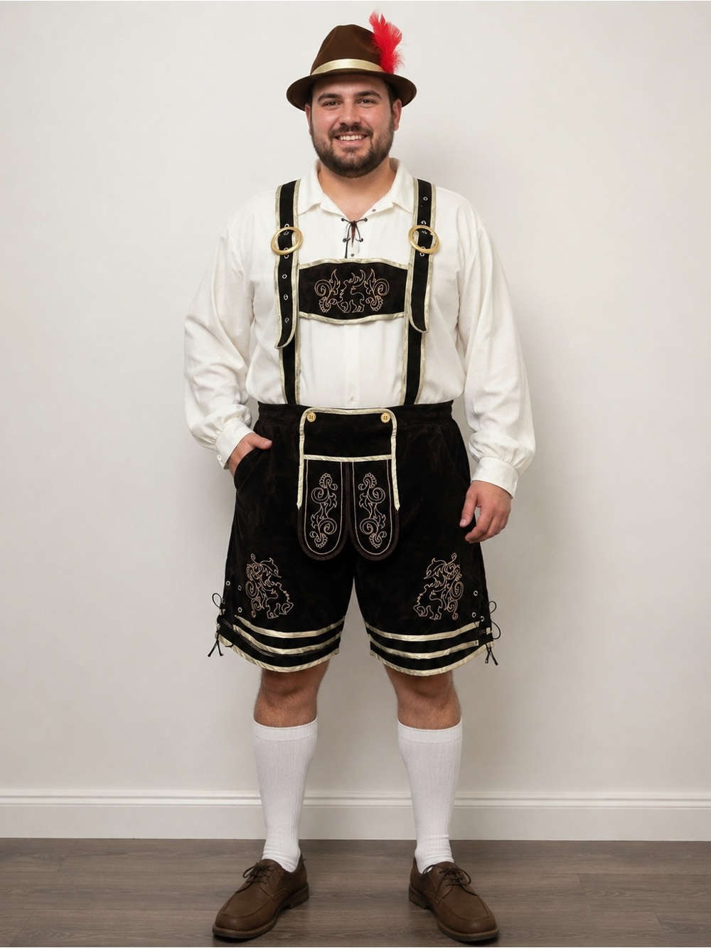 Spooktacular Creations Men’s Bavarian Oktoberfest Lederhosen Costume Set